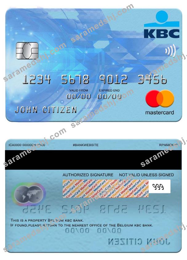 Belgium KBC bank mastercard